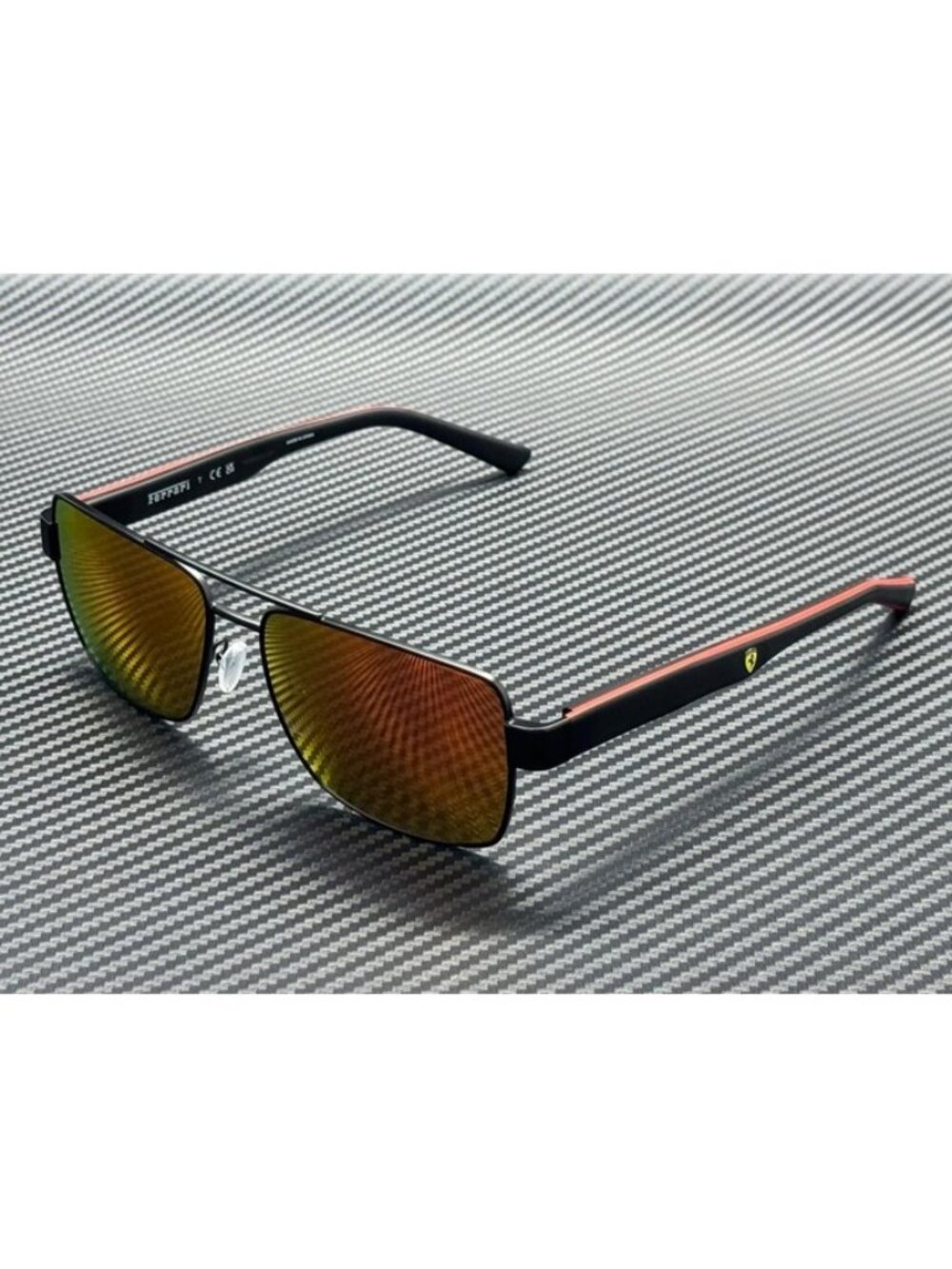 New Ferrari Men Black Matte Sunglasses 59-16-145